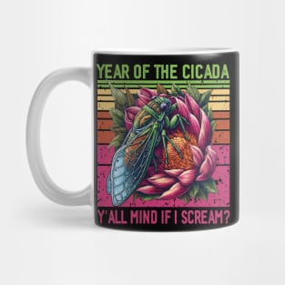 Entomology Year Of The Cicada 2024 Brood Cicada Lover Retro Mug